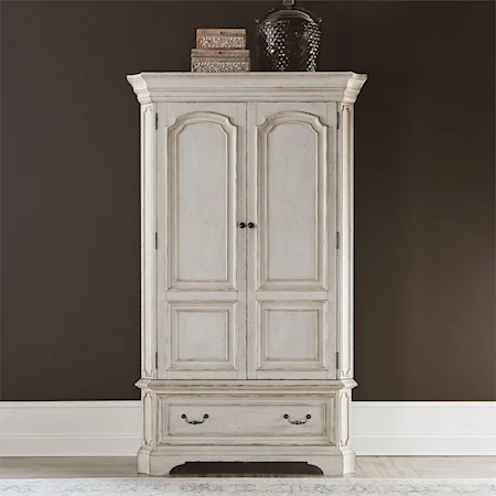 Relaxed Vintage Armoire with Distressed Finish